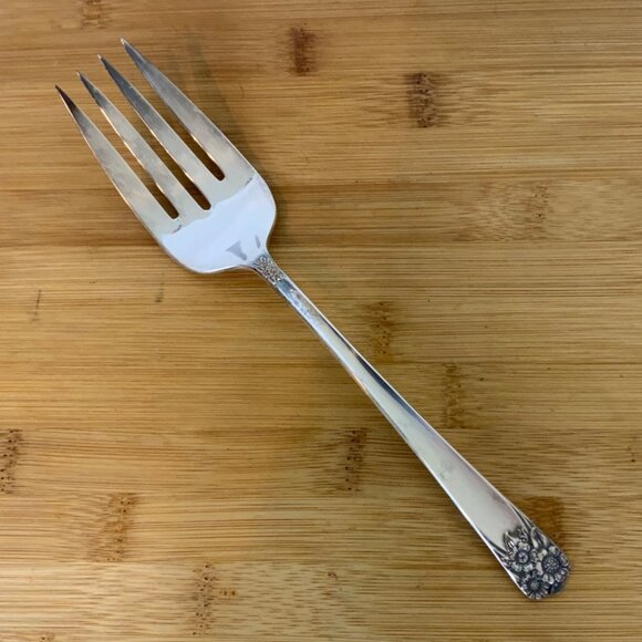 Rogers & Son IS April Silverplate Meat Fork Vintage Flatware Replacement 1950 - Picture 1 of 4